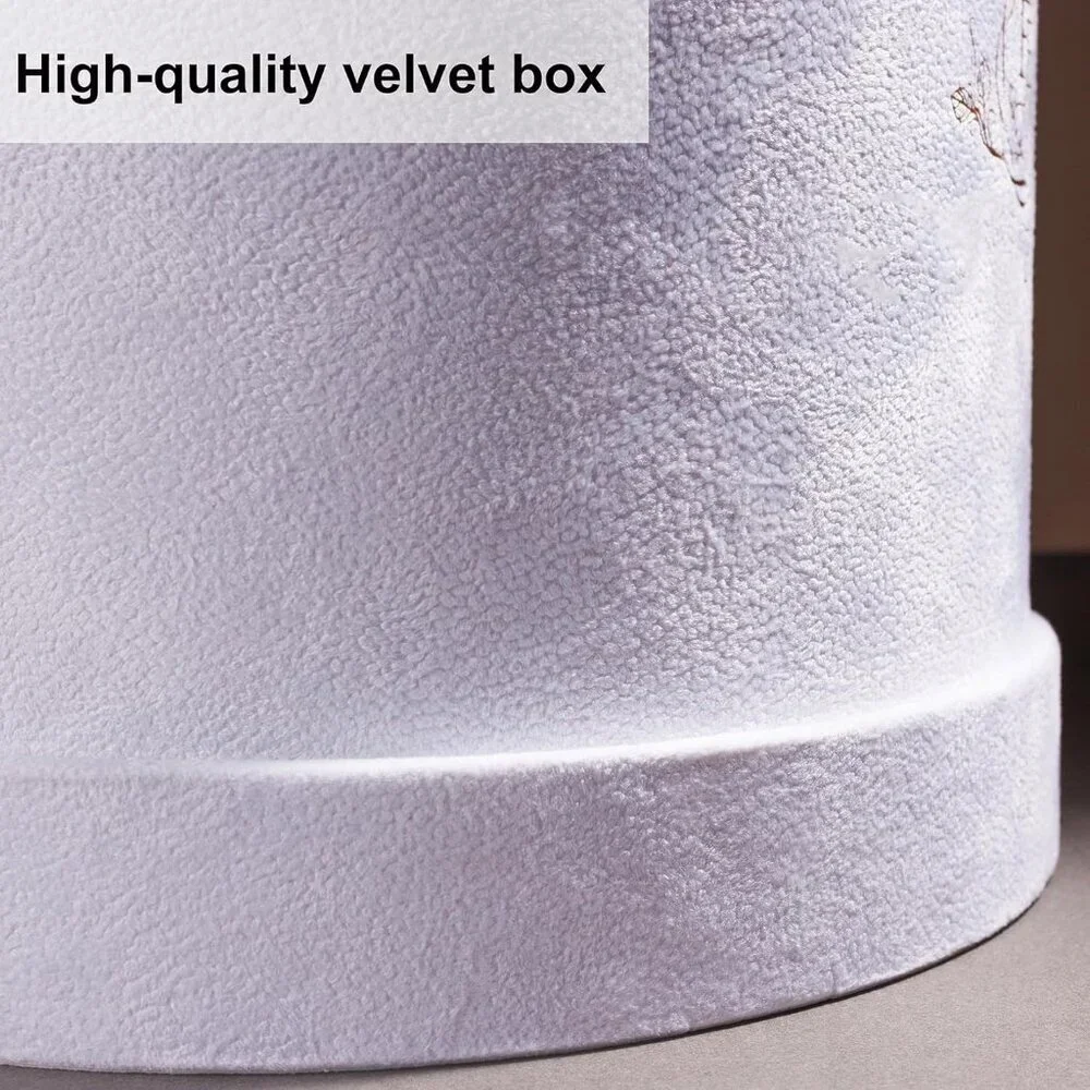 17 Flowers in a Luxury Suede Box Birthday Gifts Preserved Flowers Dusty Rose